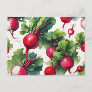 Dynamische radijs Waterverf met gedurfde slagen Briefkaart