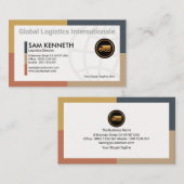 Dynamische rechthoekgrens Globale Logistiek Visitekaartje (Voorkant / Achterkant)