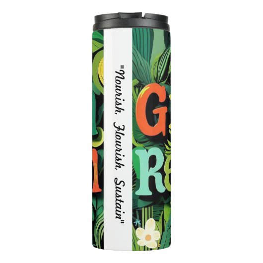 "Dynamische reflecties van de Natuur" Thermosbeker (Achterkant)