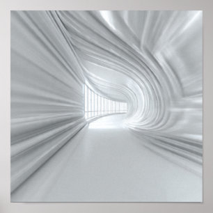 Dynamische Rimpelende Tunnel Optische Illusie Kuns Poster