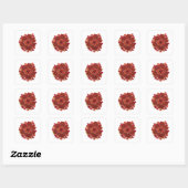 Dynamische Rode RODE ROZEN EN HELDERE STERREN Stic Vierkante Sticker (Vel)