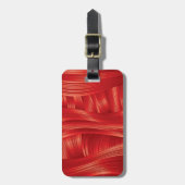 Dynamische rode spiertextuur Abstract Bagagelabel (Voorkant verticaal)