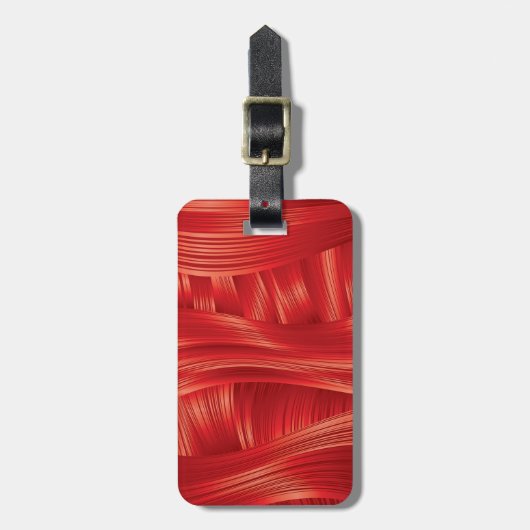 Dynamische rode spiertextuur Abstract Bagagelabel (Voorkant verticaal)