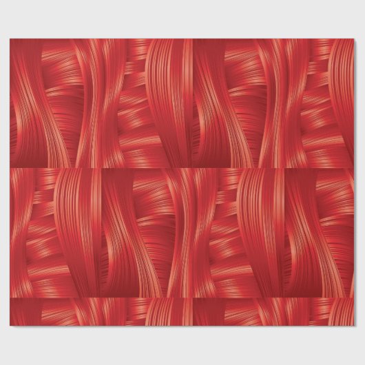 Dynamische rode spiertextuur Abstract Cadeaupapier (Vlak)