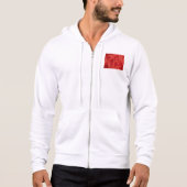 Dynamische rode spiertextuur Abstract Hoodie (Voorkant)