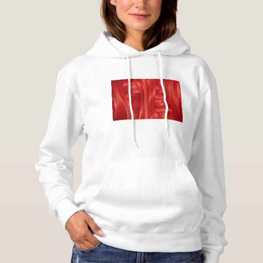 Dynamische rode spiertextuur Abstract Hoodie (Voorkant)