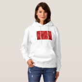 Dynamische rode spiertextuur Abstract Hoodie (Voorkant volledig)