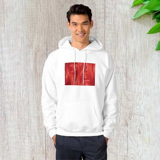 Dynamische rode spiertextuur Abstract Hoodie