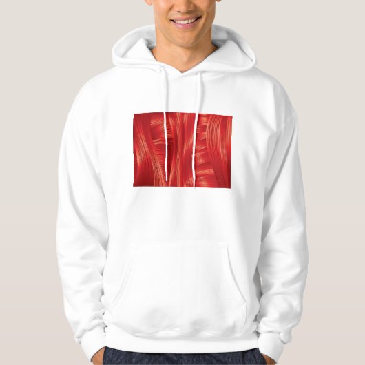 Dynamische rode spiertextuur Abstract Hoodie (Voorkant)