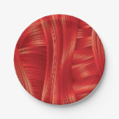 Dynamische rode spiertextuur Abstract Papieren Bordje (Voorkant)