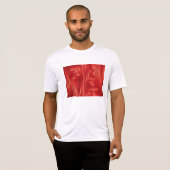 Dynamische rode spiertextuur Abstract T-shirt (Voorkant volledig)