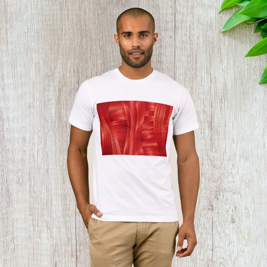 Dynamische rode spiertextuur Abstract T-shirt