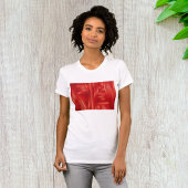 Dynamische rode spiertextuur Abstract T-shirt