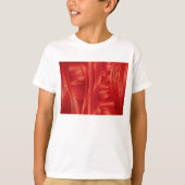 Dynamische rode spiertextuur Abstract T-shirt (Voorkant)