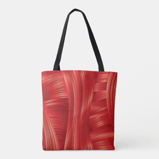 Dynamische rode spiertextuur Abstract Tote Bag (Achterkant)
