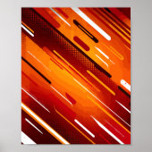 Dynamische rode strepen met Abstracte lineaire bew Poster (Voorkant)