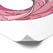 Dynamische Roze ABSTRACTE KUNST Grafisch ontwerp Poster (Hoek)