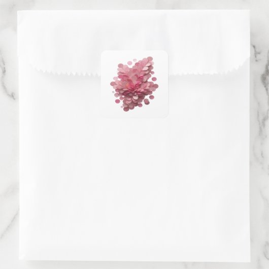 Dynamische roze abstracte sticker afbeelding (Tas)