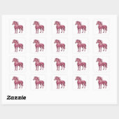 Dynamische Roze Abstracte Sticker Kunst (Vel)