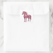 Dynamische Roze Abstracte Sticker Kunst (Tas)