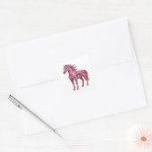 Dynamische Roze Abstracte Sticker Kunst (Envelop)