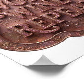 Dynamische Roze COFFEE WERK WIJN HERHALING 3D Teks Poster (Hoek)