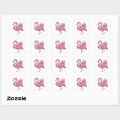 Dynamische Roze FLAMINGO Sticker Motief (Vel)