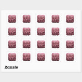 Dynamische Roze QUEENS NYC Sticker Ontwerp (Vel)