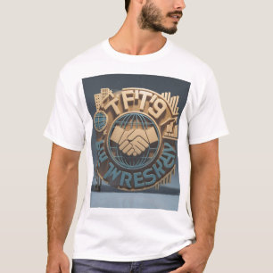 Dynamische samenstelling van 3D-renderillustratie T-shirt