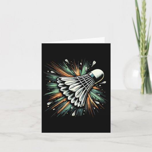 Dynamische Shuttle Burst Badmintonspeler Kaart (Voorkant)