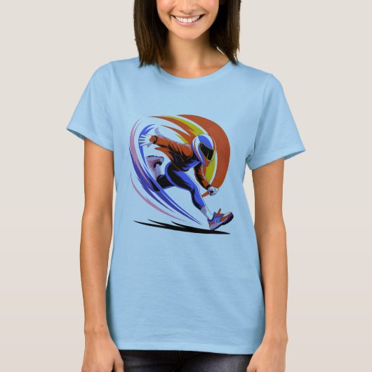 Dynamische Snelheidsrenner - Futuristische Actie G T-shirt (Voorkant)
