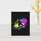Dynamische Snowboarder Abstracte Kunst Wintersport Kaart (Gele Bloem)