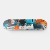 Dynamische spatten - Leef om te rijden Abstract Persoonlijk Skateboard (Horizontaal)