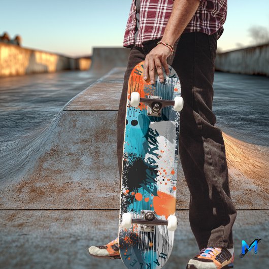 Dynamische spatten - Leef om te rijden Abstract Persoonlijk Skateboard
