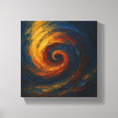 Dynamische spiraalvortex - Abstracte energie Canvas Afdruk (Voorkant)