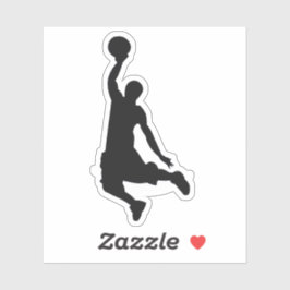 Dynamische sportatleet sticker voor basketbalfans