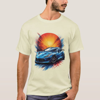 Dynamische sportauto t-shirt