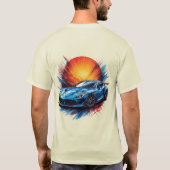 Dynamische sportauto t-shirt (Achterkant)