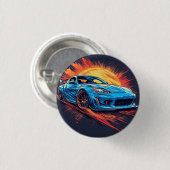 Dynamische sportwagen ronde button 3,2 cm (Voorkant /achterkant)