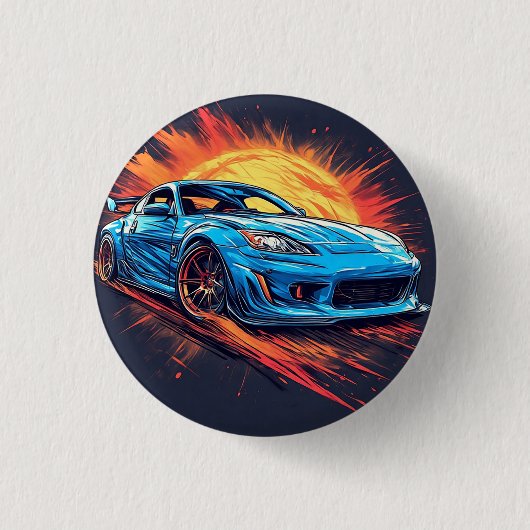Dynamische sportwagen ronde button 3,2 cm (Voorkant)