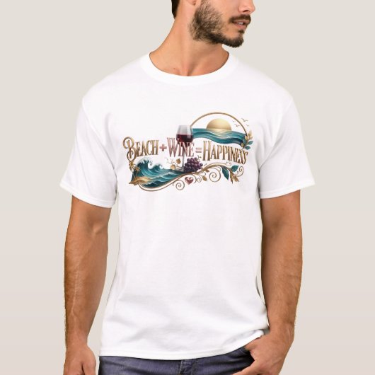 Dynamische STRAND WIN GELUK Kunstwerk Creatie T-shirt (Voorkant)