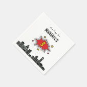 Dynamische Superheld 3e Verjaardag Servet (Hoek)