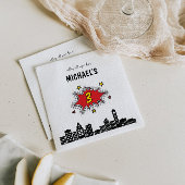 Dynamische Superheld 3e Verjaardag Servet