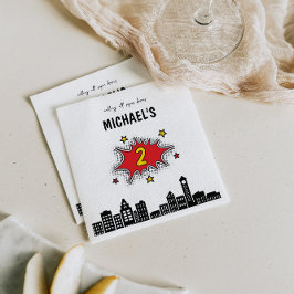 Dynamische Superhero 2e Verjaardag Servet