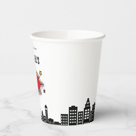 Dynamische Superhero 5e Verjaardag Papieren Bekers (Links)