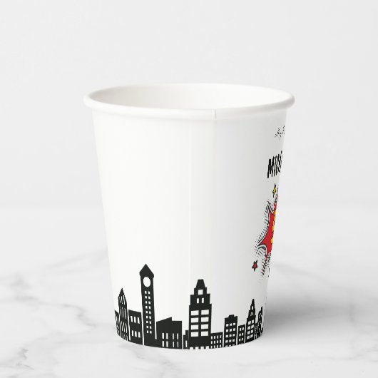 Dynamische Superhero 5e Verjaardag Papieren Bekers (Rechts)