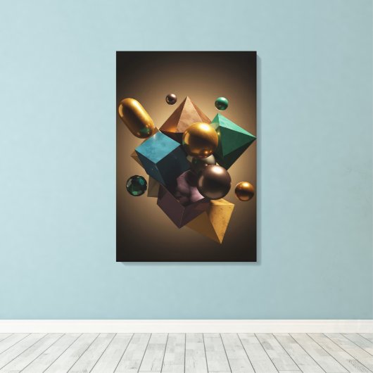 dynamische symmetrie canvas afdruk (Insitu (Houten vloer))