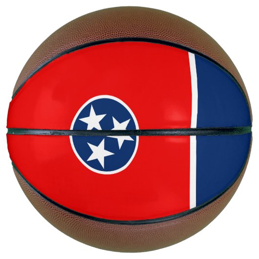 Dynamische Tennessee State Flag Graphic op a Basketbal (Voorkant)
