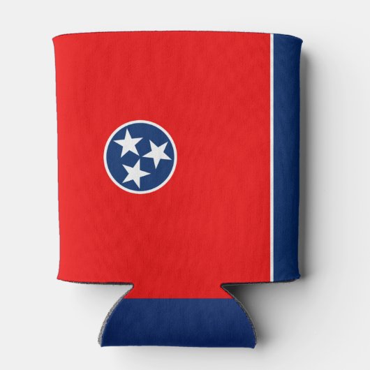 Dynamische Tennessee State Flag Graphic op a Blikjeskoeler (Achterkant)
