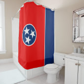 Dynamische Tennessee State Flag Graphic op a Douchegordijn (In situ)